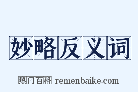 妙略反义词是什么意思的图片